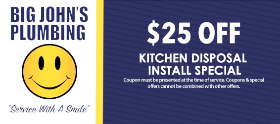 discount on kitchen plumbing and garbage disposal installation service
