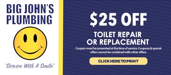discount on toilet repair or replacement services