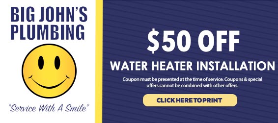 discount on water heater installation