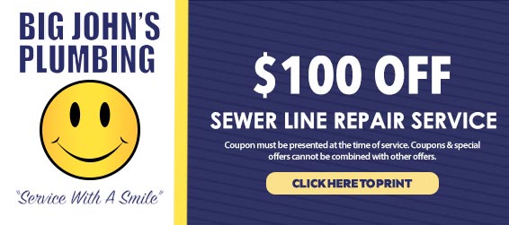 discount on sewer line repair service