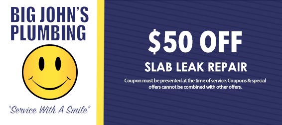 discount on slab leak repair